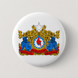 BURMA COAT OF ARMS - MYANMAR SYMBOL 6 CM ROUND BADGE