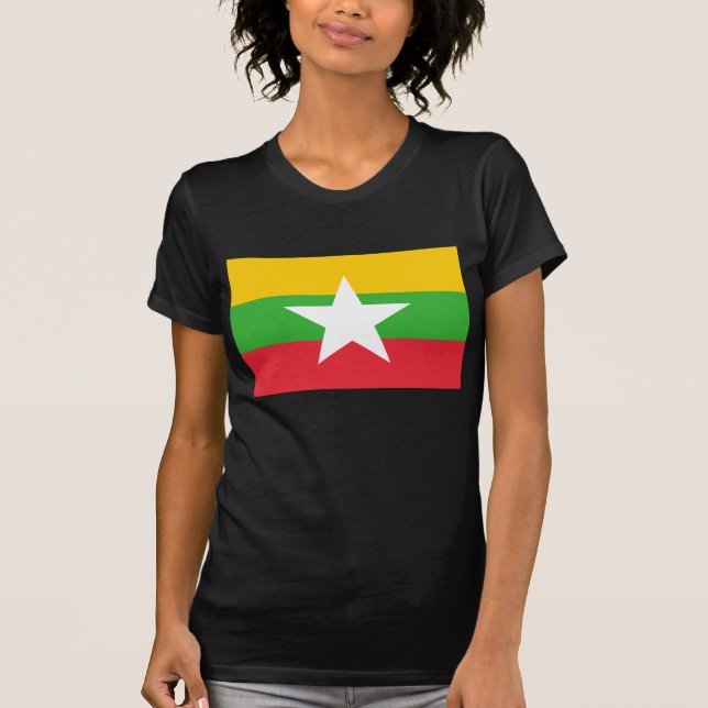 Burma Flag; Myanmar T-Shirt (Front)