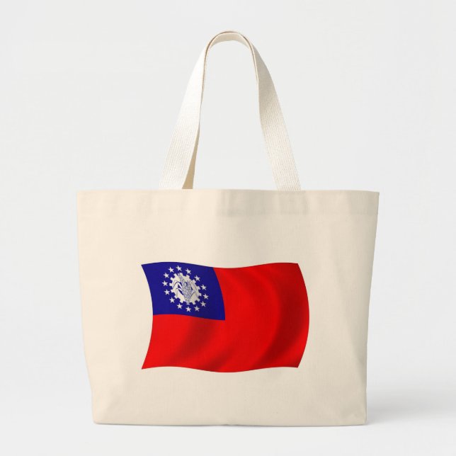 Burma Flag Tote Bag (Front)