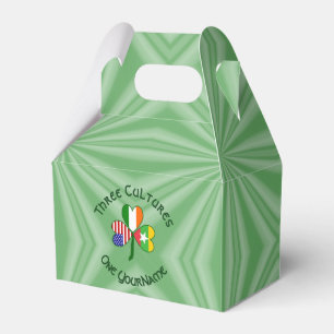 Burma Myanmar Irish USA Shamrock Flag Personalised Favour Box