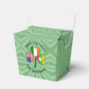 Burma Myanmar Irish USA Shamrock Flag Personalised Favour Box