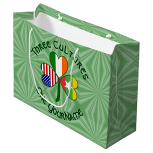 Burma Myanmar Irish USA Shamrock Flag Personalised Large Gift Bag