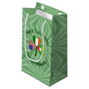 Burma Myanmar Irish USA Shamrock Flag Personalised Small Gift Bag