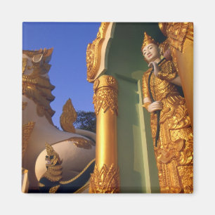 Burma (Myanmar), Rangoon (Yangon) Temple Magnet