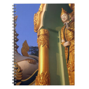 Burma (Myanmar), Rangoon (Yangon) Temple Spiral Notebook