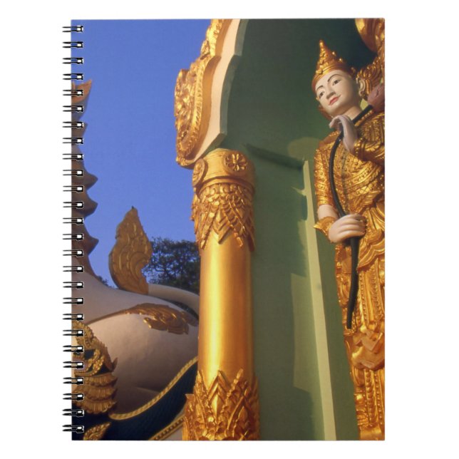 Burma (Myanmar), Rangoon (Yangon) Temple Spiral Notebook (Front)