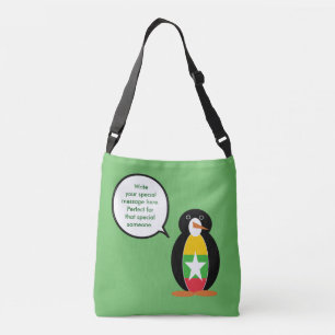 Burma Myanmar Talking Ms Penguin Personalised Crossbody Bag