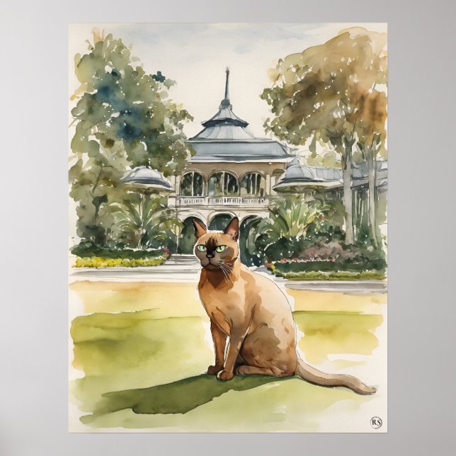 Burmese - Cat Art Print (Front)