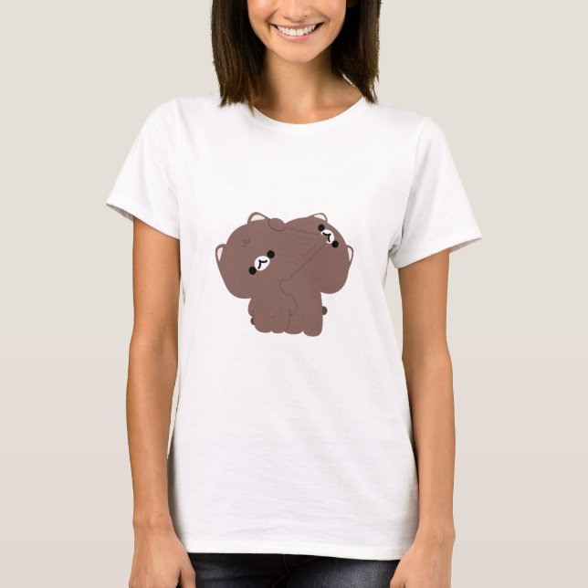 Burmese Cat Couple T-Shirt (Front)