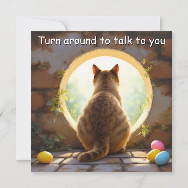 Burmese Cat - Easter Holiday Card (Front)