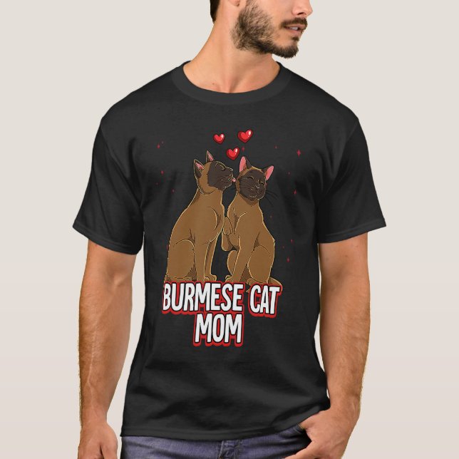 Burmese Cat Mum T-Shirt (Front)