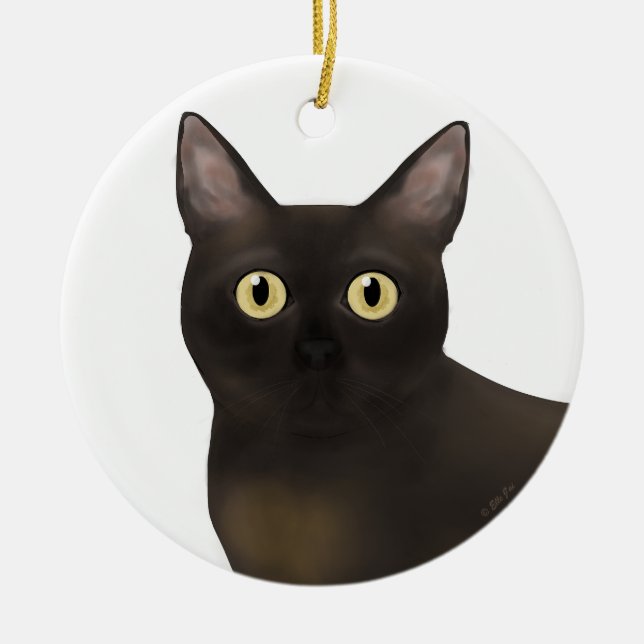 Burmese Cat Ornament (Front)