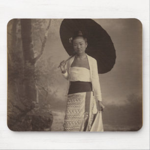 Burmese lady mouse pad