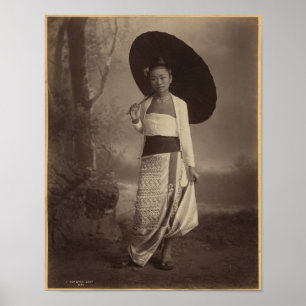 Burmese lady poster