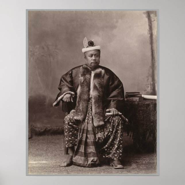 Burmese magistrate, late 19th century poster (Front)
