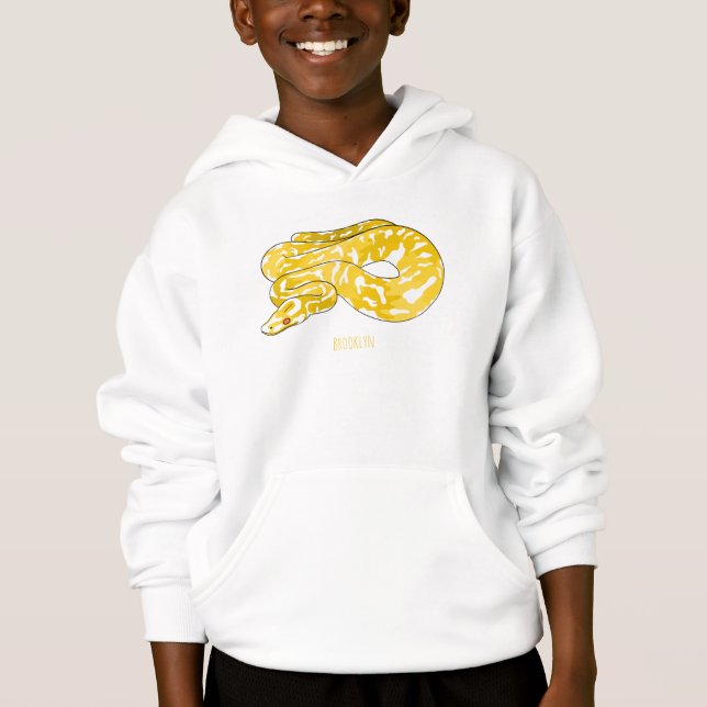 Burmese python snake cartoon illustration (Front)