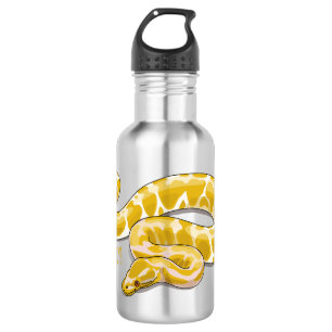 Burmese python snake cartoon illustration 532 ml water bottle