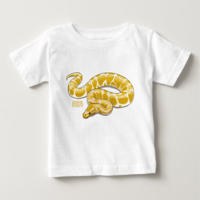 Burmese python snake cartoon illustration baby T-Shirt (Front)