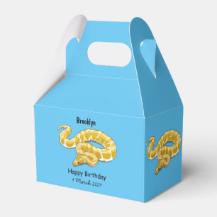 Burmese python snake cartoon illustration favour box