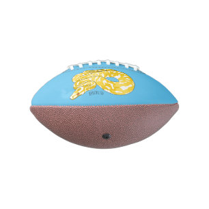 Burmese python snake cartoon illustration football