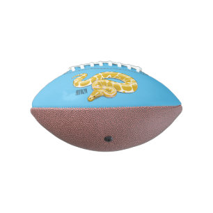 Burmese python snake cartoon illustration football