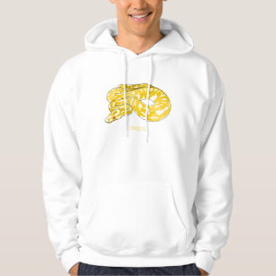 Burmese python snake cartoon illustration  hoodie