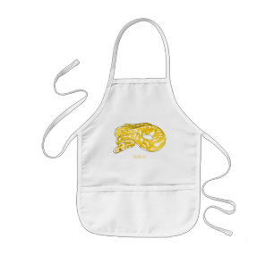 Burmese python snake cartoon illustration kids apron