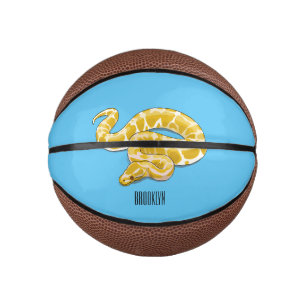Burmese python snake cartoon illustration mini basketball