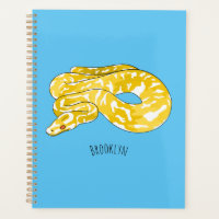 Burmese python snake cartoon illustration 