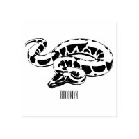 Burmese python snake cartoon illustration