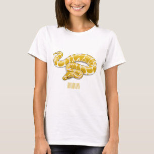 Burmese python snake cartoon illustration T-Shirt