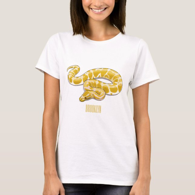 Burmese python snake cartoon illustration T-Shirt (Front)