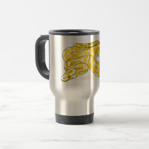 Burmese python snake cartoon illustration travel mug