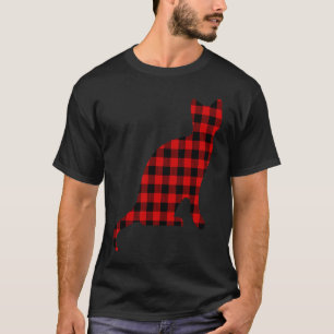 Burmese Red Buffalo Plaid Cat Kitty Matching Famil T-Shirt