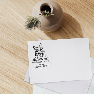 Burmilla Cat Return Address Pet  Rubber Stamp