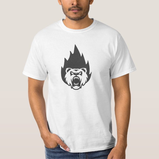 burn baby burn bear flame t-shirt (Front)