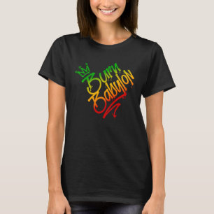 Burn Babylon Graffiti Tag Style Rasta Colours Regg T-Shirt