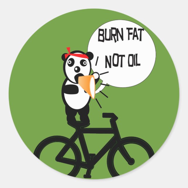 Burn Fat Not Oil Classic Round Sticker (Front)