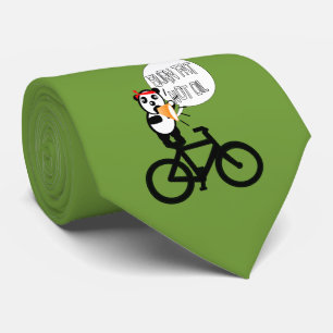 Burn Fat Not Oil Panda Bear  Tie