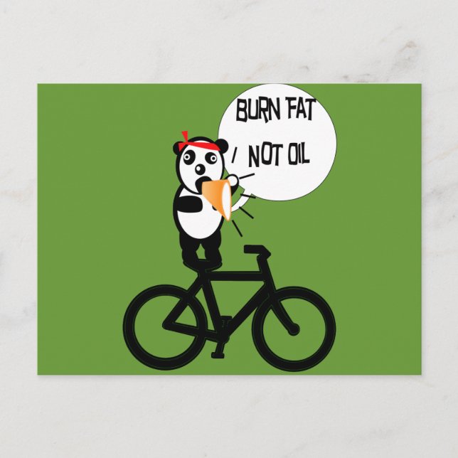 Burn Fat Not Oil Postcard (Front)