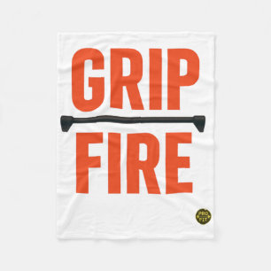 Burn From The Bar Grip Fire Pull-up Strength Power Fleece Blanket