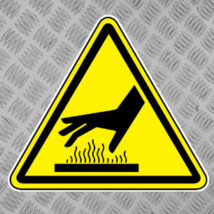 Burn Hazard Hot Surface Label