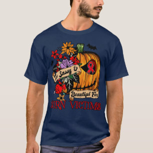 Burn Victims Awareness retro halloween scary pumpk T-Shirt