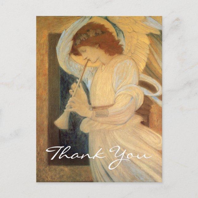 Burne-Jones' An Angel Playing a Flageolet Postcard (Front)