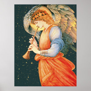 Burne-Jones Angel playing flageolet CC1135 Larger Poster