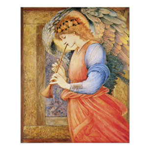 Burne-Jones Angel playing flageolet CC1152 Larger Poster