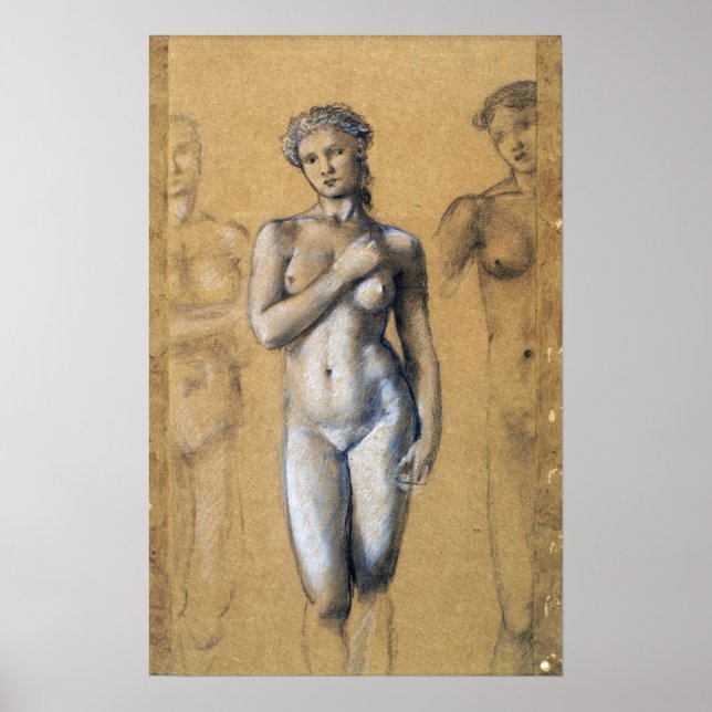 Burne-Jones - Female Three Studies Poster (Front)
