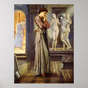 Burne-Jones - Pygmalion, Heart Desires Poster