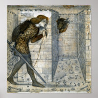 Burne-Jones - Theseus And Minotaur In Labyrinth