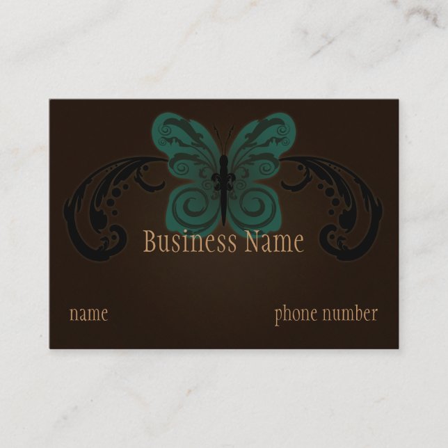 Burned Butterfly Chubby Business Card (Front)